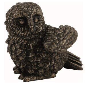 Κουκουβάγια Μινιατούρα Άγαλμα (Ηλεκτρόλυση μπρούτζου Veronese 7cm)