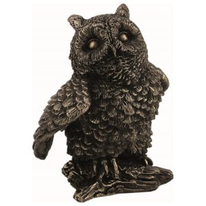 Κουκουβάγια Μινιατούρα Άγαλμα (Ηλεκτρόλυση μπρούτζου Veronese 6,5cm)