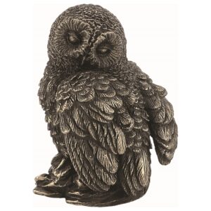 Κουκουβάγια Μινιατούρα Άγαλμα (Ηλεκτρόλυση μπρούτζου Veronese 6cm)