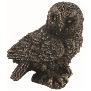 Κουκουβάγια Μινιατούρα Άγαλμα (Ηλεκτρόλυση μπρούτζου Veronese 6cm)