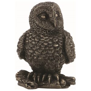 Κουκουβάγια Μινιατούρα Άγαλμα (Ηλεκτρόλυση μπρούτζου Veronese 6cm)