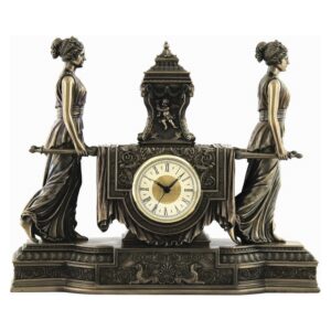 Τεφροδόχος Με Ρολόι Άγαλμα (Ηλεκτρόλυση μπρούτζου Veronese 37cm x 30cm)