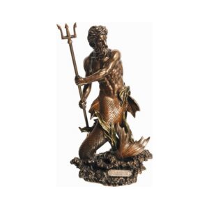 Ποσειδώνας Θεός Άγαλμα (Ηλεκτρόλυση μπρούτζου Veronese 29cm)