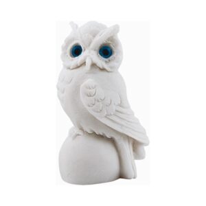 Κουκουβάγια Άγαλμα (Αλάβαστρο Λευκό 8cm)