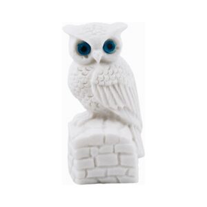 Κουκουβάγια Άγαλμα (Αλάβαστρο Λευκό 7cm)