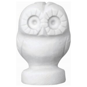 Κουκουβάγια Άγαλμα (Αλάβαστρο Λευκό 7cm)