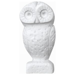 Κουκουβάγια Άγαλμα (Αλάβαστρο Λευκό 8cm)