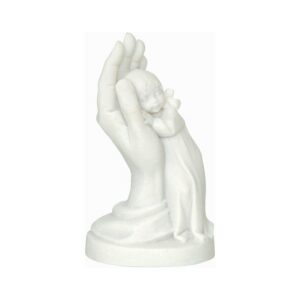Παιδάκι - Κορίτσι σε Χέρι (Άγαλμα Αλάβαστρο Λευκό 11cm)