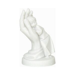 Παιδάκι - Αγόρι σε Χέρι (Άγαλμα Αλάβαστρο Λευκό 11cm)