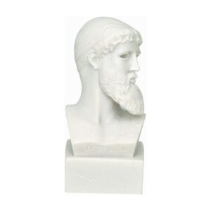 Ποσειδώνας Προτομή (Άγαλμα Αλάβαστρο Λευκό 12cm)