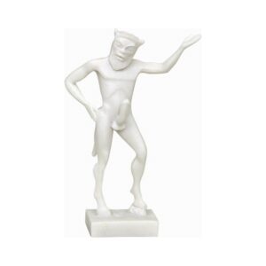 Σάτυρος Άγαλμα (Αλάβαστρο Λευκό 21cm)