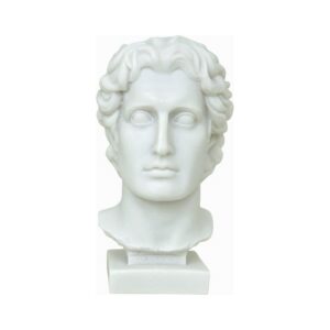 Μέγας Αλέξανδρος Προτομή (Άγαλμα Αλάβαστρο Λευκό 16cm)