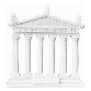 Παρθενώνας Πρόσοψη Άγαλμα (Αλάβαστρο Λευκό 14cm x 13cm)