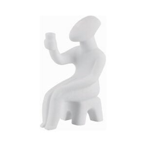 Κυκλαδικό Ειδώλιο "Εγείρων Πρόποσιν" (Άγαλμα Αλάβαστρο Λευκό 16,5cm x 10cm)