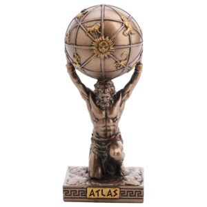 Άτλας σε Μινιατούρα Άγαλμα 9,5εκ (Ηλεκτρόλυση μπρούτζου Veronese)