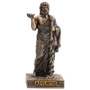 Ασκληπιός σε Μινιατούρα Άγαλμα 9εκ (Ηλεκτρόλυση μπρούτζου Veronese)