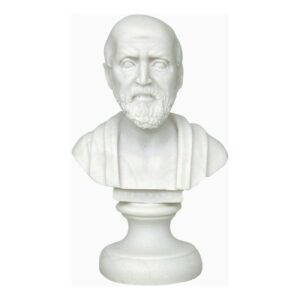 Ιπποκράτης Προτομή - Πατέρας Της Σύγχρονης Ιατρικής (Άγαλμα Αλάβαστρο Λευκό 11cm)